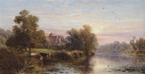 Alfred Augustus Glendening (1840-1910) On the Thames near Sunbury and Near Sevenoaks, 8 x 15in.